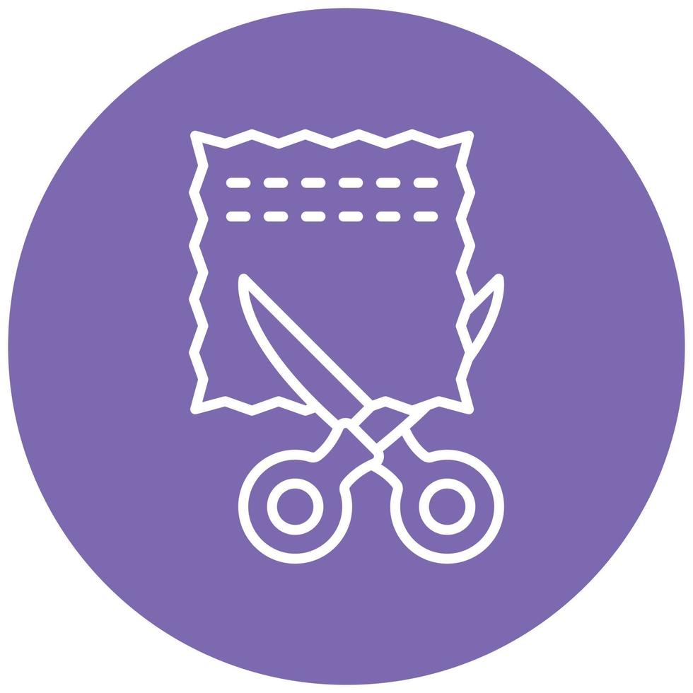 Cutting Clothes Icon Style vector