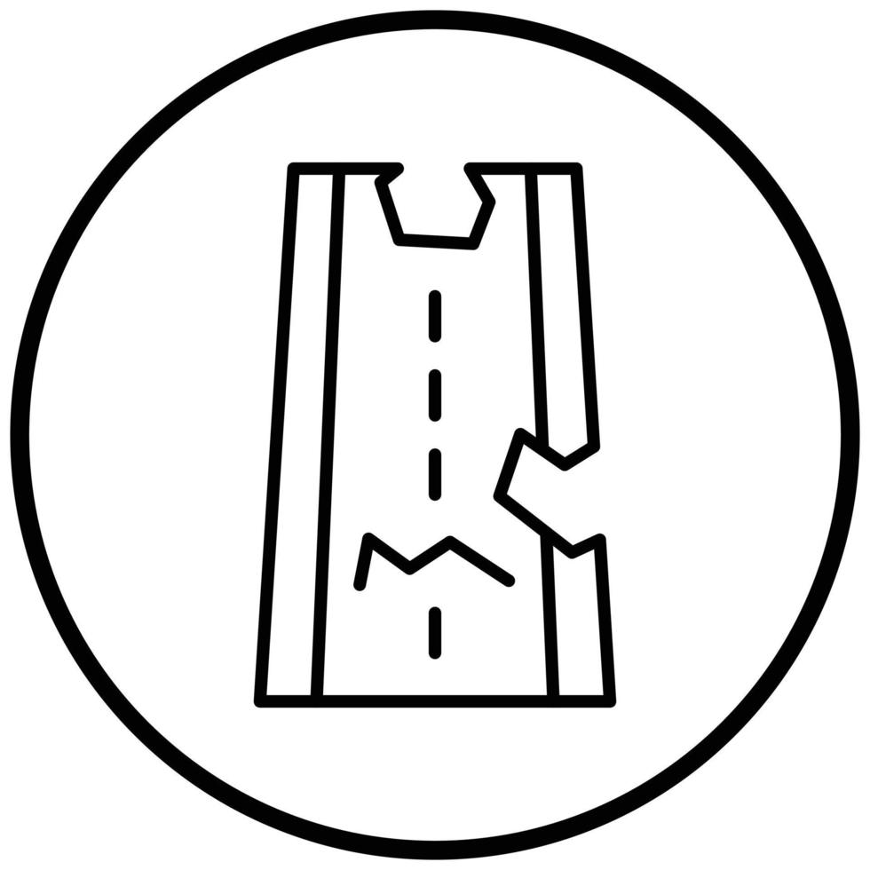Road Crack Icon Style vector