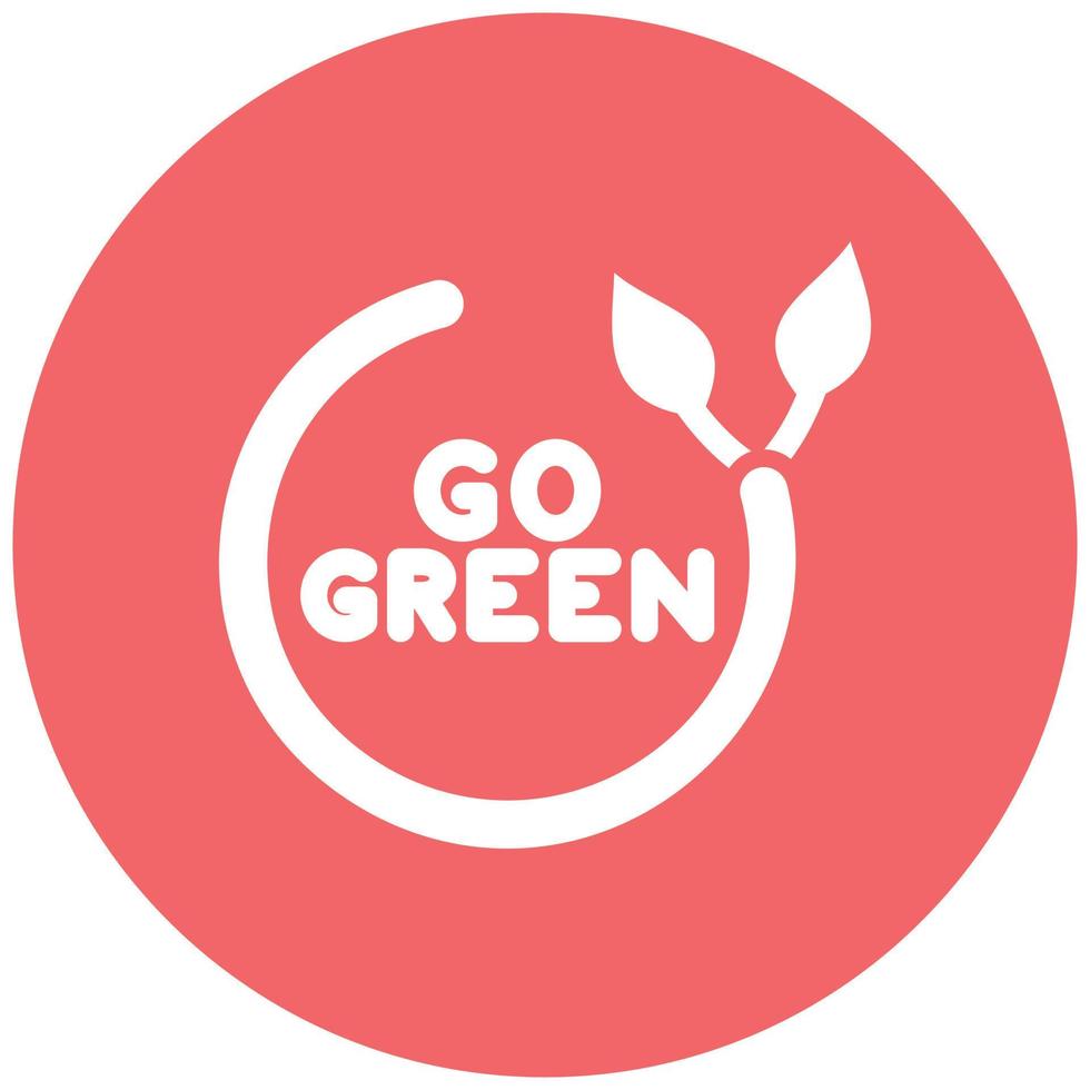 Go Green Icon Style vector