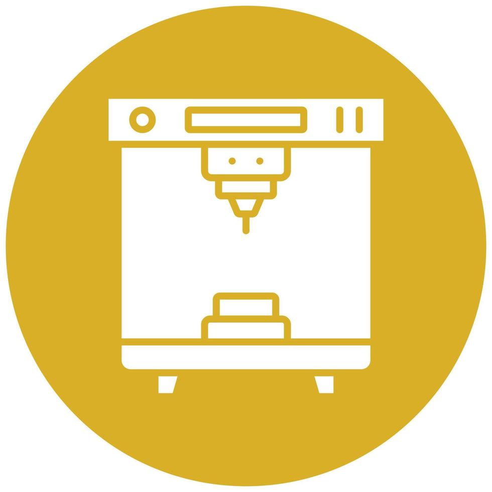 3d Printer Icon Style vector