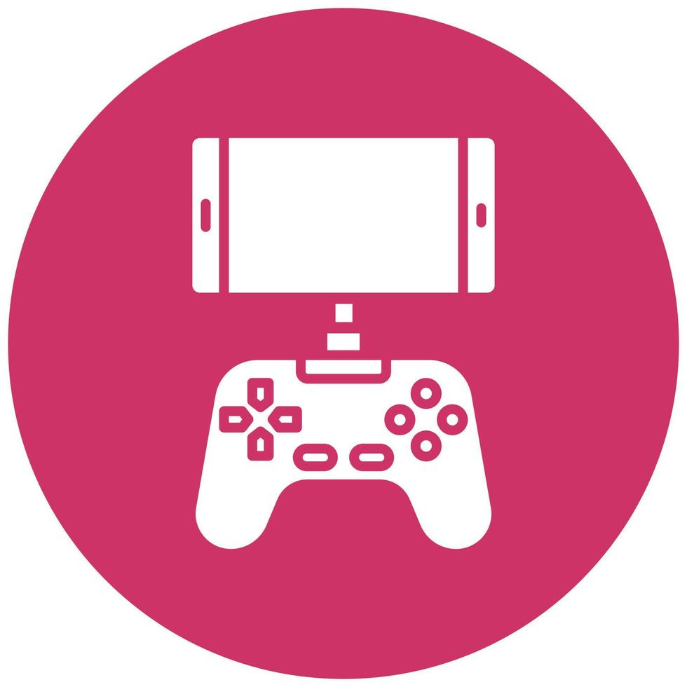 Mobile Game Console Icon Style vector