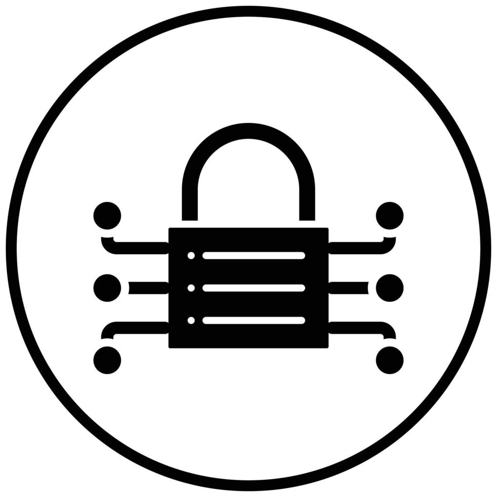 Data Encryption Icon Style vector