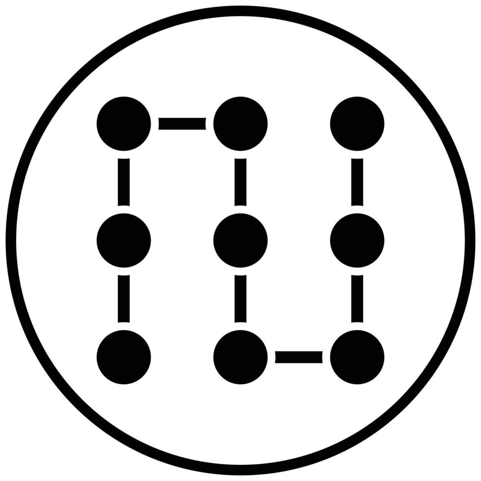 Pattern Lock Icon Style vector
