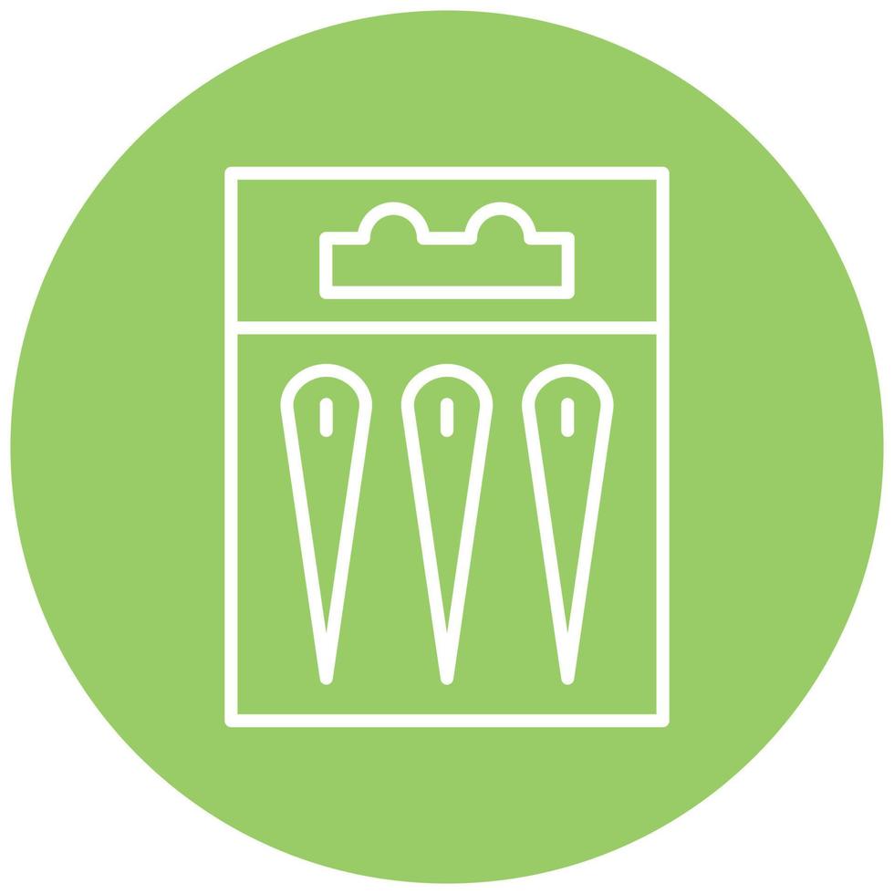 Needles Packet Icon Style vector