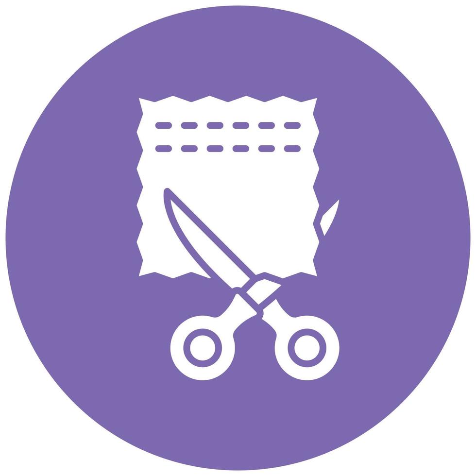 Cutting Clothes Icon Style vector