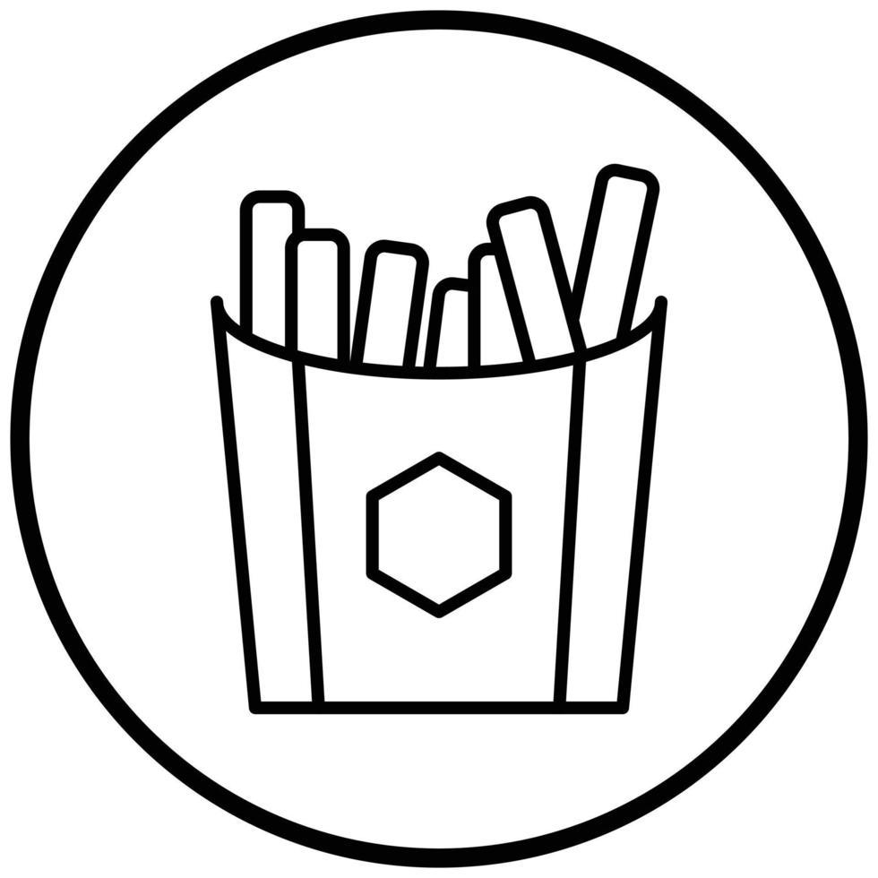 estilo de icono de papas fritas vector