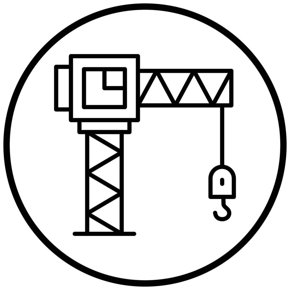 Tower Crane Icon Style vector