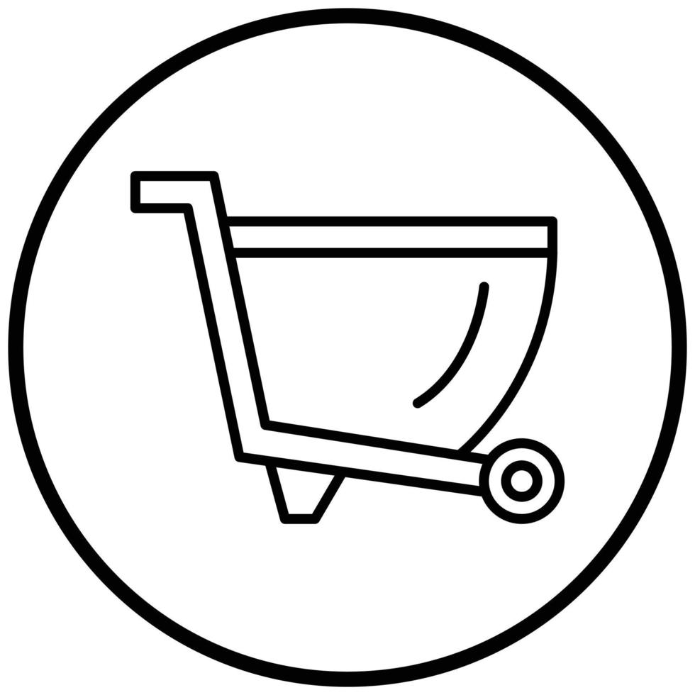 Wheelbarrow Icon Style vector