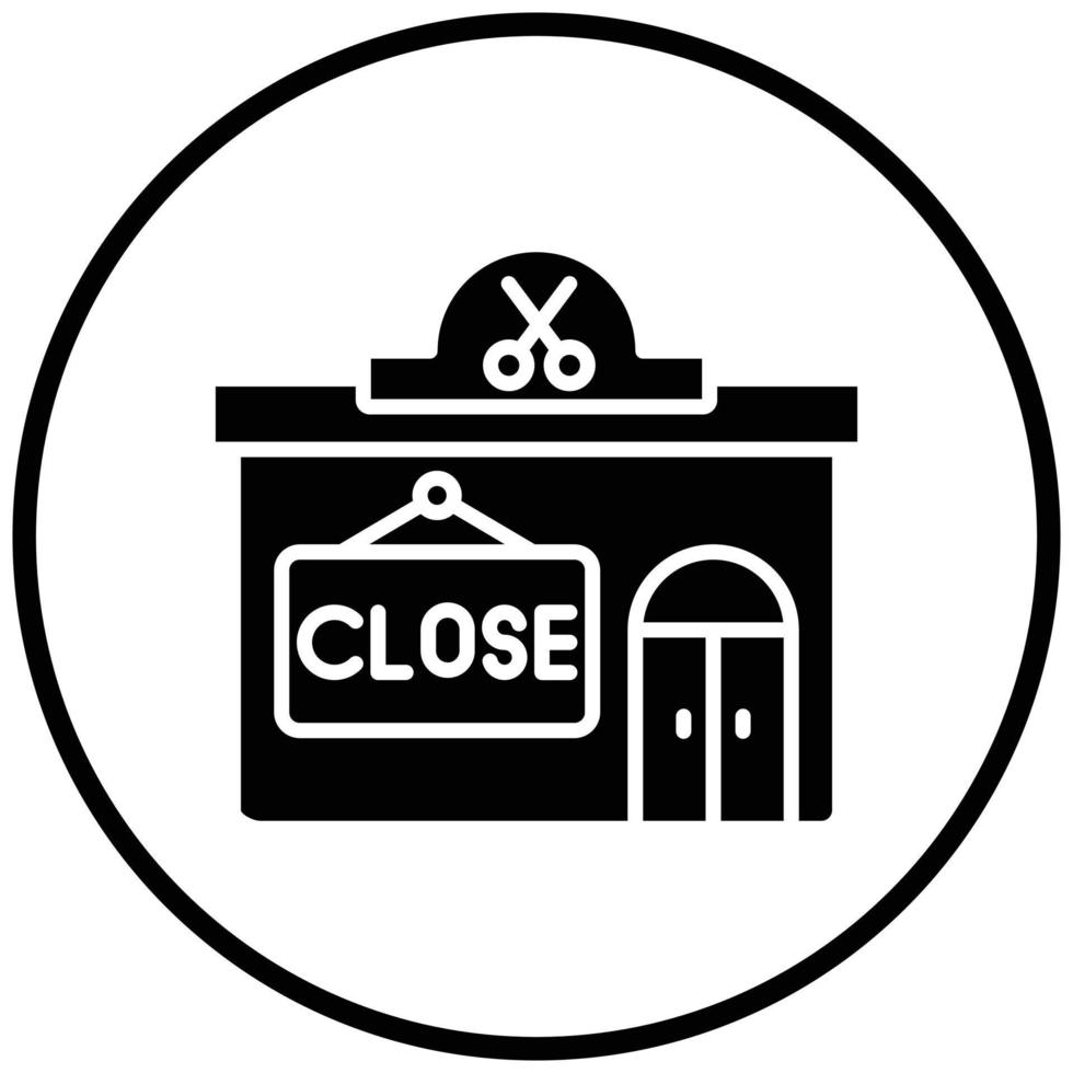 Close Shop Icon Style vector