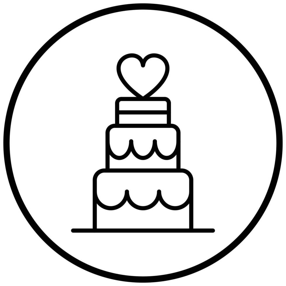 Wedding Cake Icon Style vector