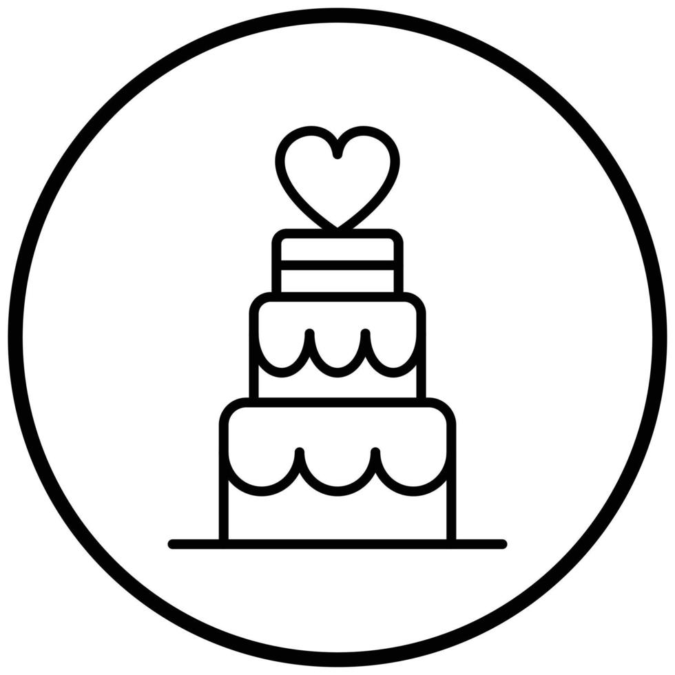 Wedding Cake Icon Style vector