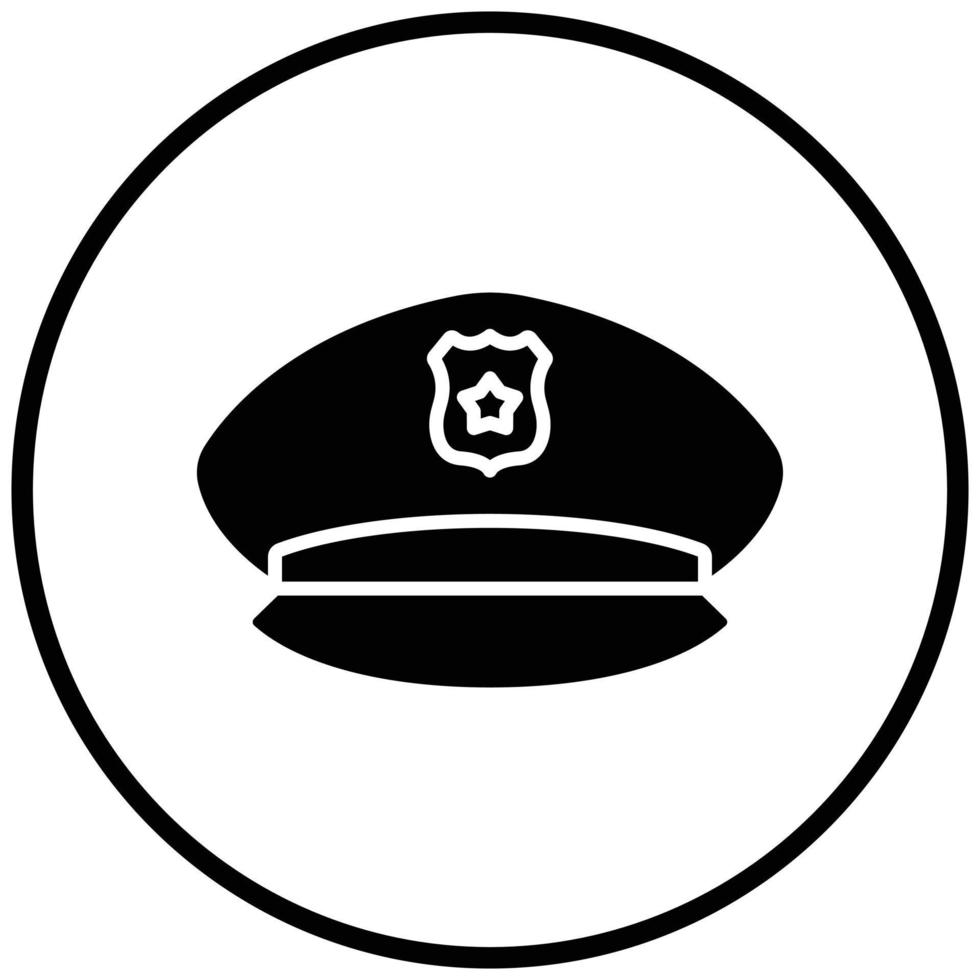 Police Hat Icon Style vector