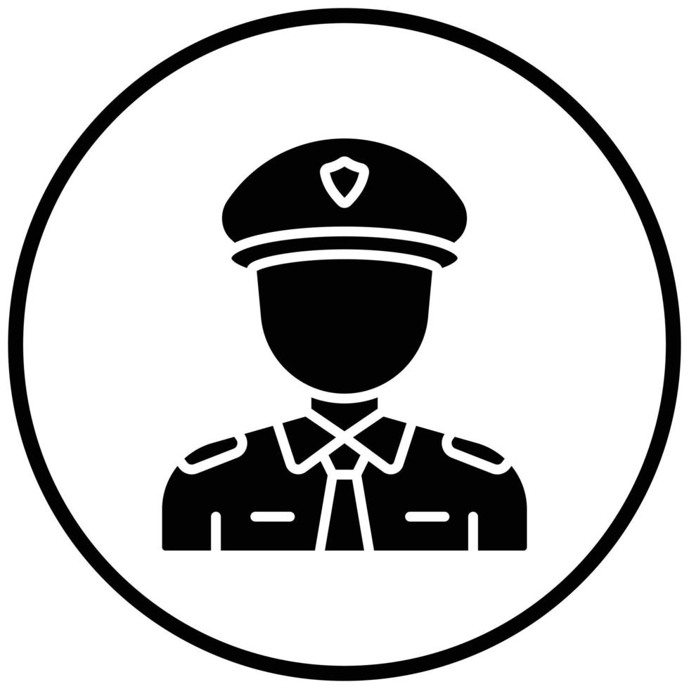 estilo de icono de policía vector