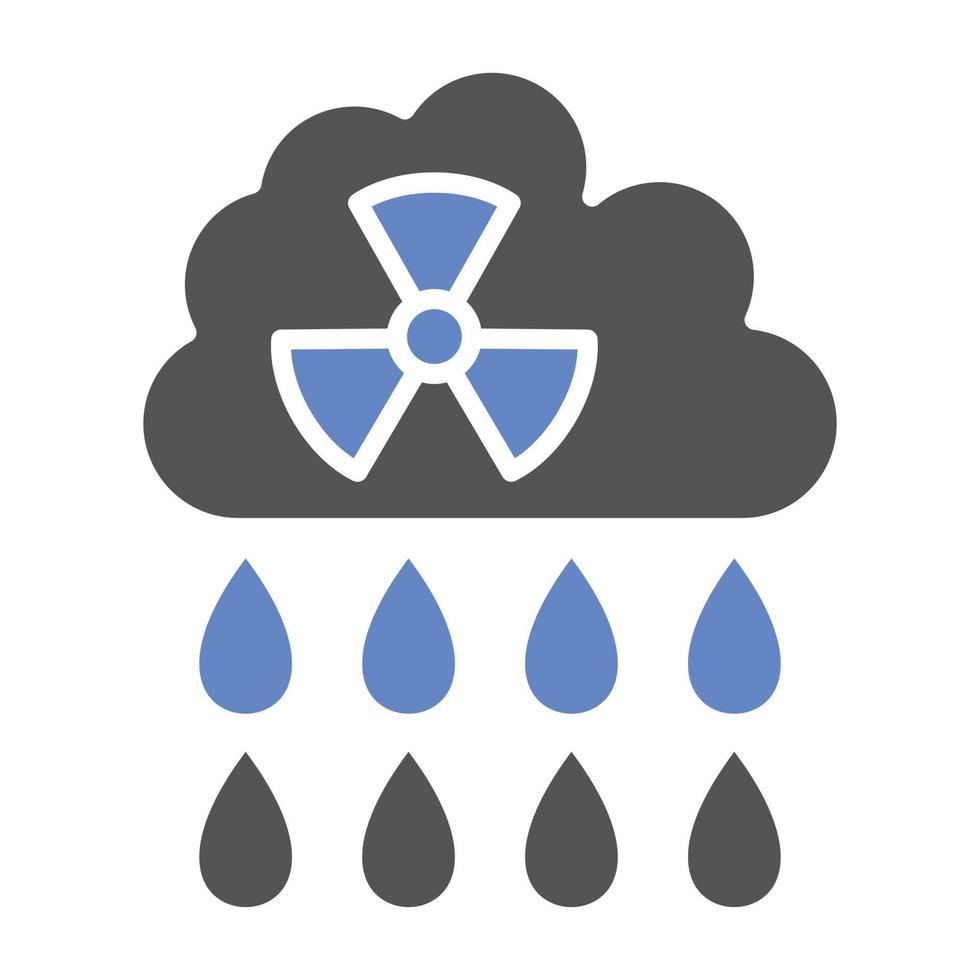 estilo de icono de lluvia ácida vector