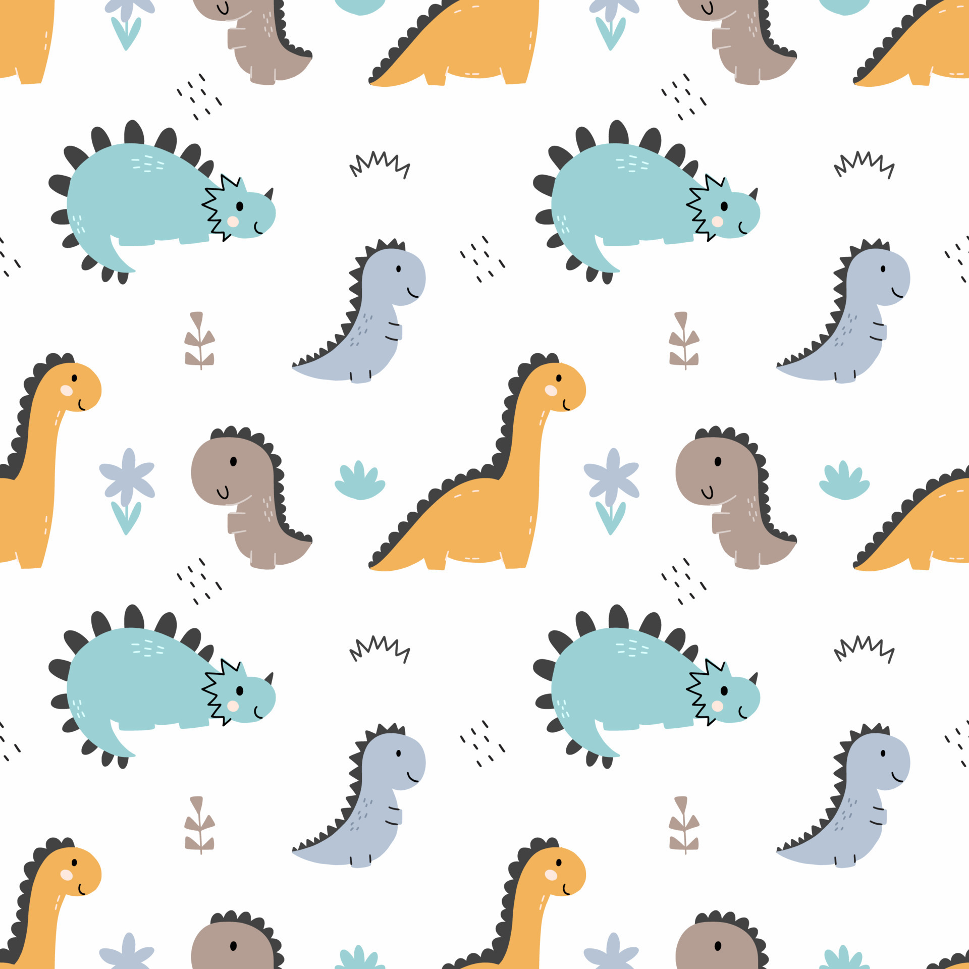 Premium Vector  Seamless pattern cute dino family design for background  wallpaper clothing wrapping fabric