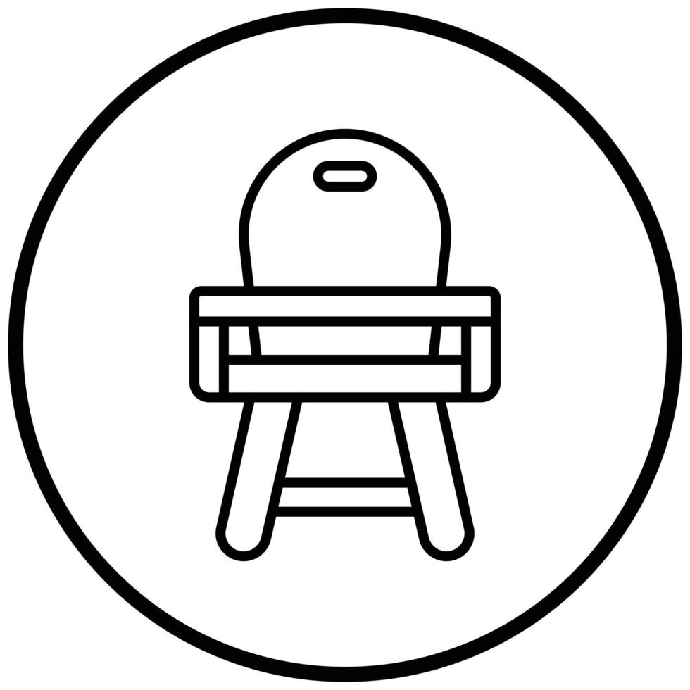 Baby Chair Icon Style vector