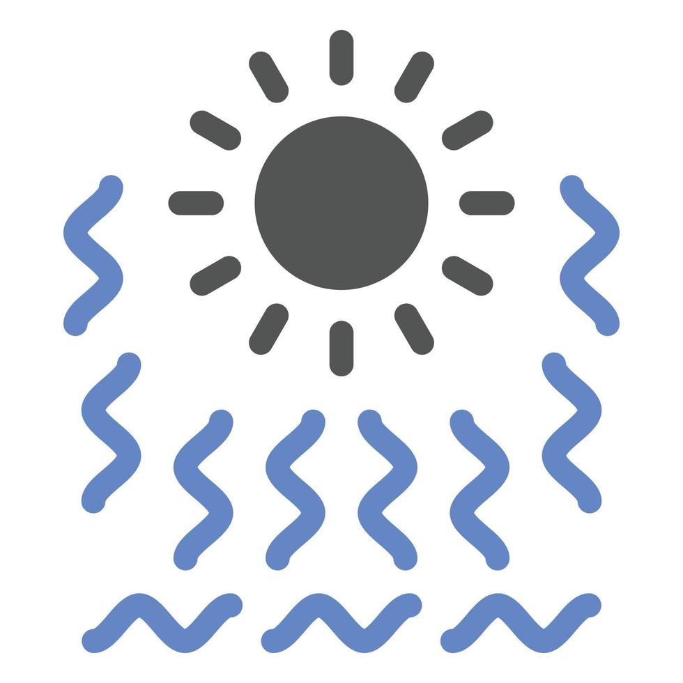 Heat Wave Icon Style vector