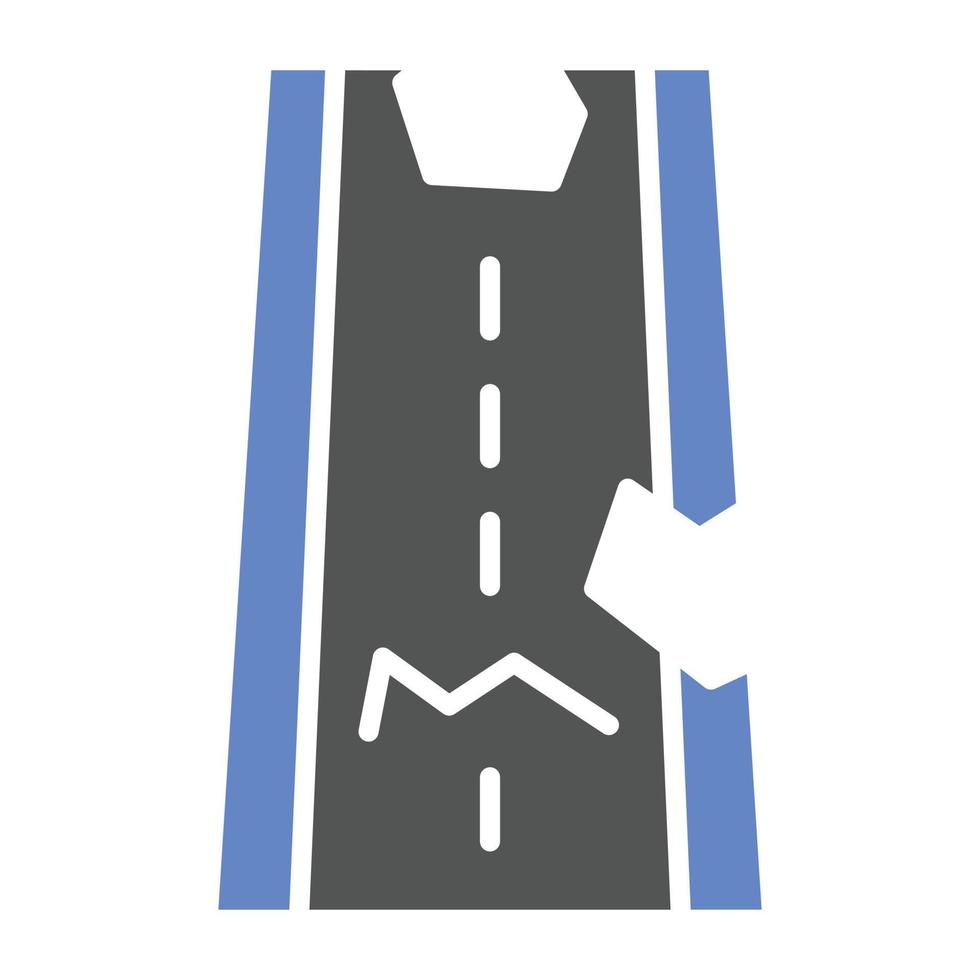 Road Crack Icon Style vector