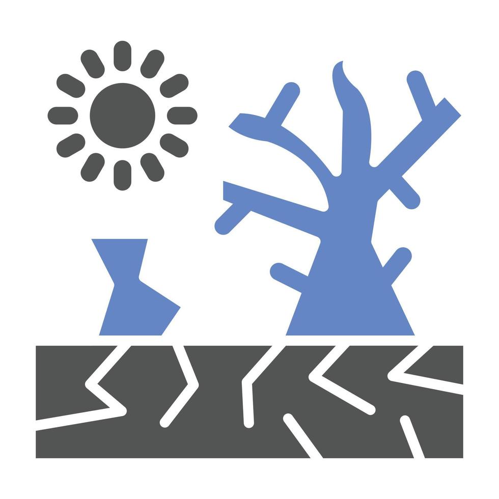Desertification Icon Style vector