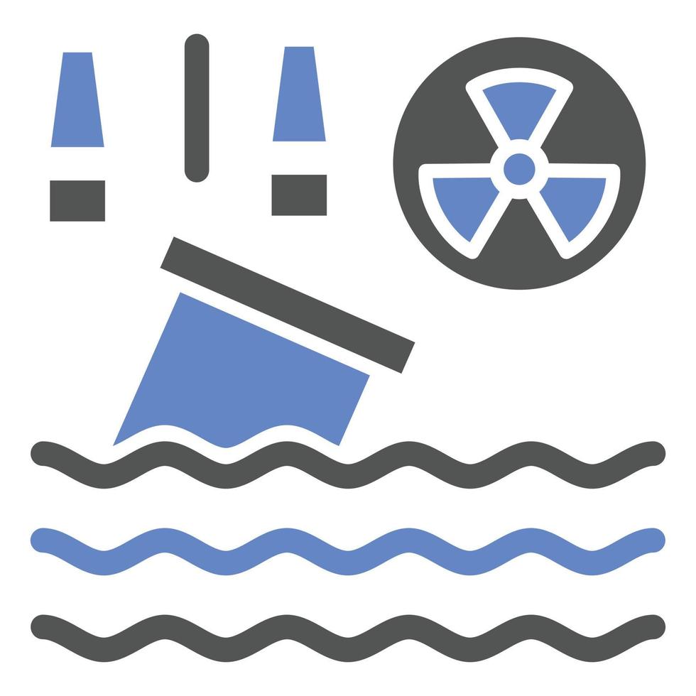 Water Pollution Icon Style vector