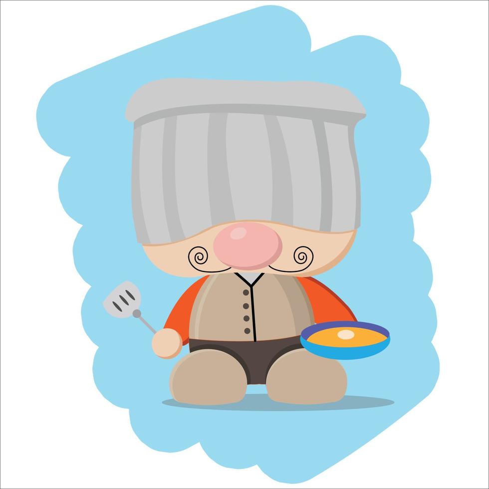 icono de chef de dibujos animados vector