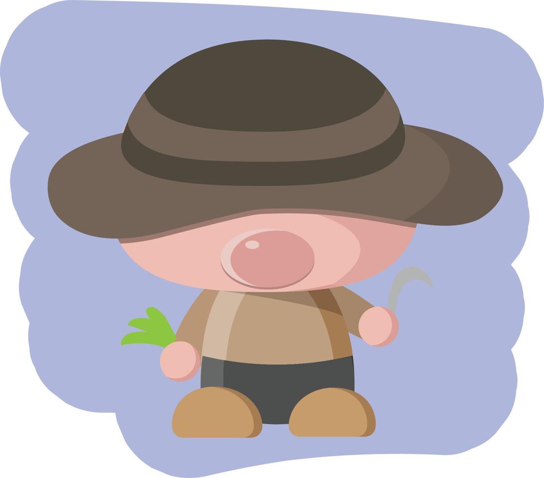 cartoon farmerr icon vector