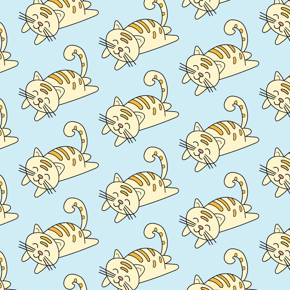 cat pattern  seamless vector