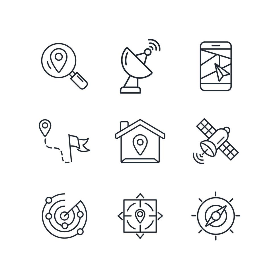 navigation icons set . navigation pack symbol vector elements for