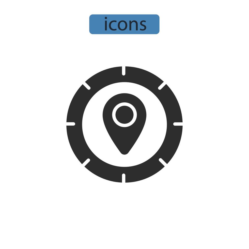 iconos de marcador de posición símbolo elementos vectoriales para web infográfico vector