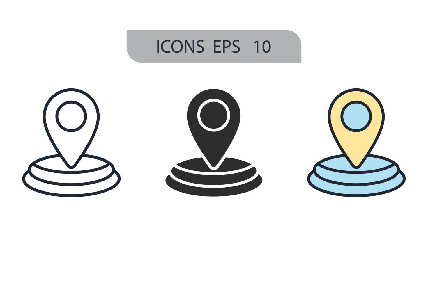 geolocation icons  symbol vector elements for infographic web