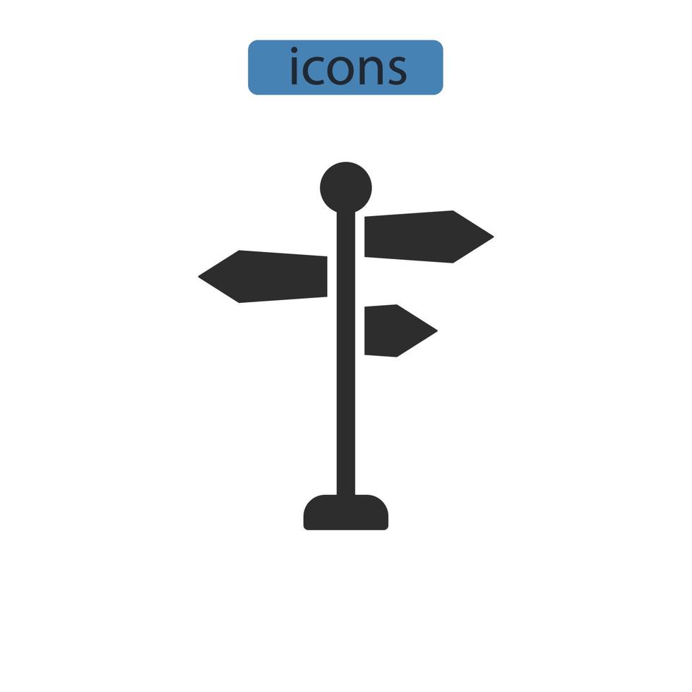 road sign icons  symbol vector elements for infographic web