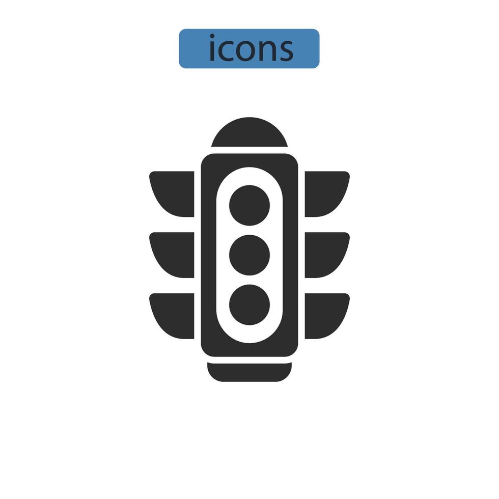 traffic light icons  symbol vector elements for infographic web