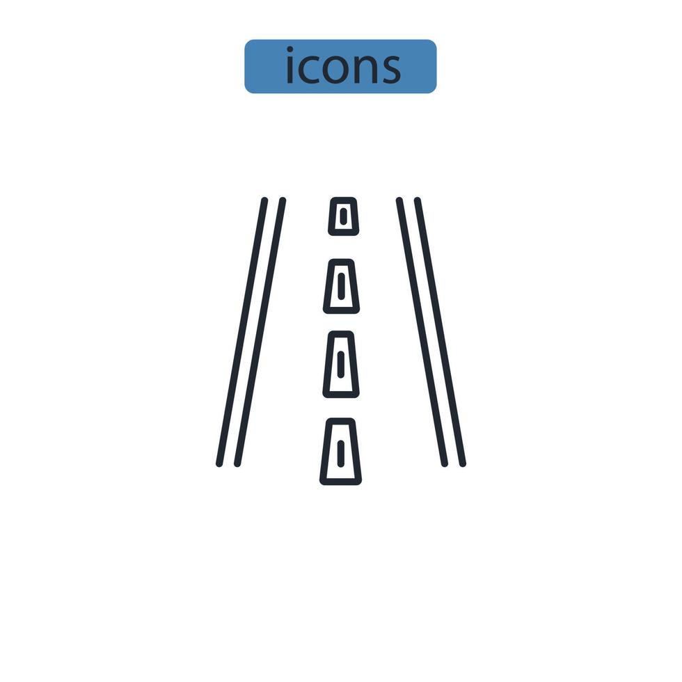 road icons  symbol vector elements for infographic web