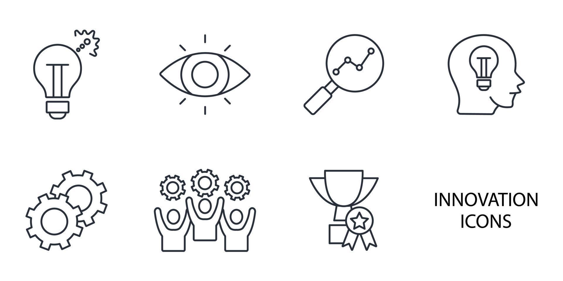 innovation icons set . innovation pack symbol vector elements for infographic web