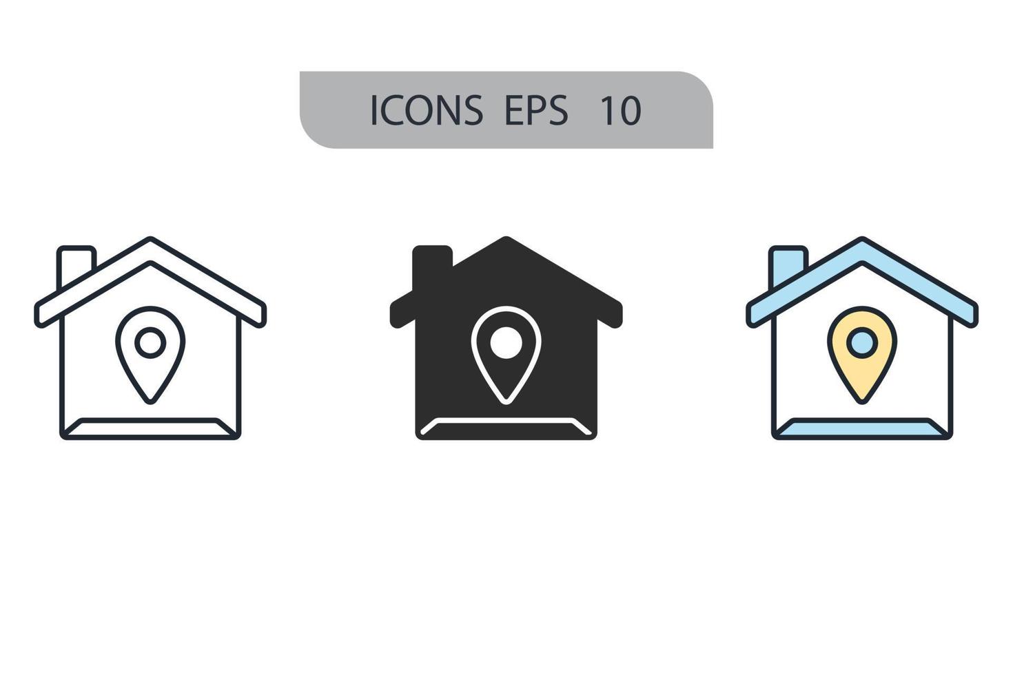 address icons  symbol vector elements for infographic web