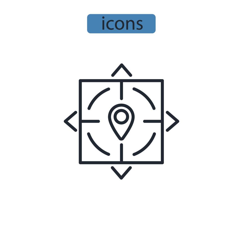 destination icons  symbol vector elements for infographic web