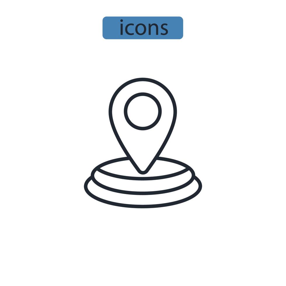 geolocation icons  symbol vector elements for infographic web