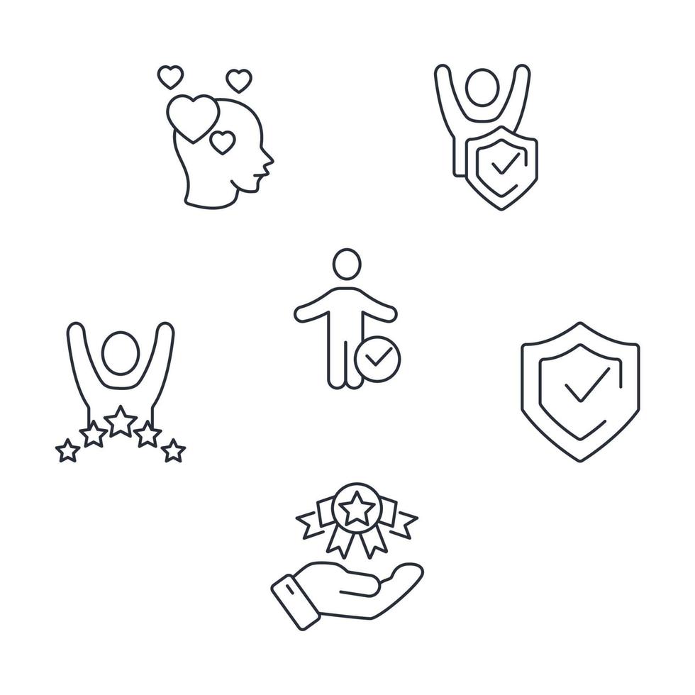 trust building icons set . trust building pack symbol vector elements for infographic web