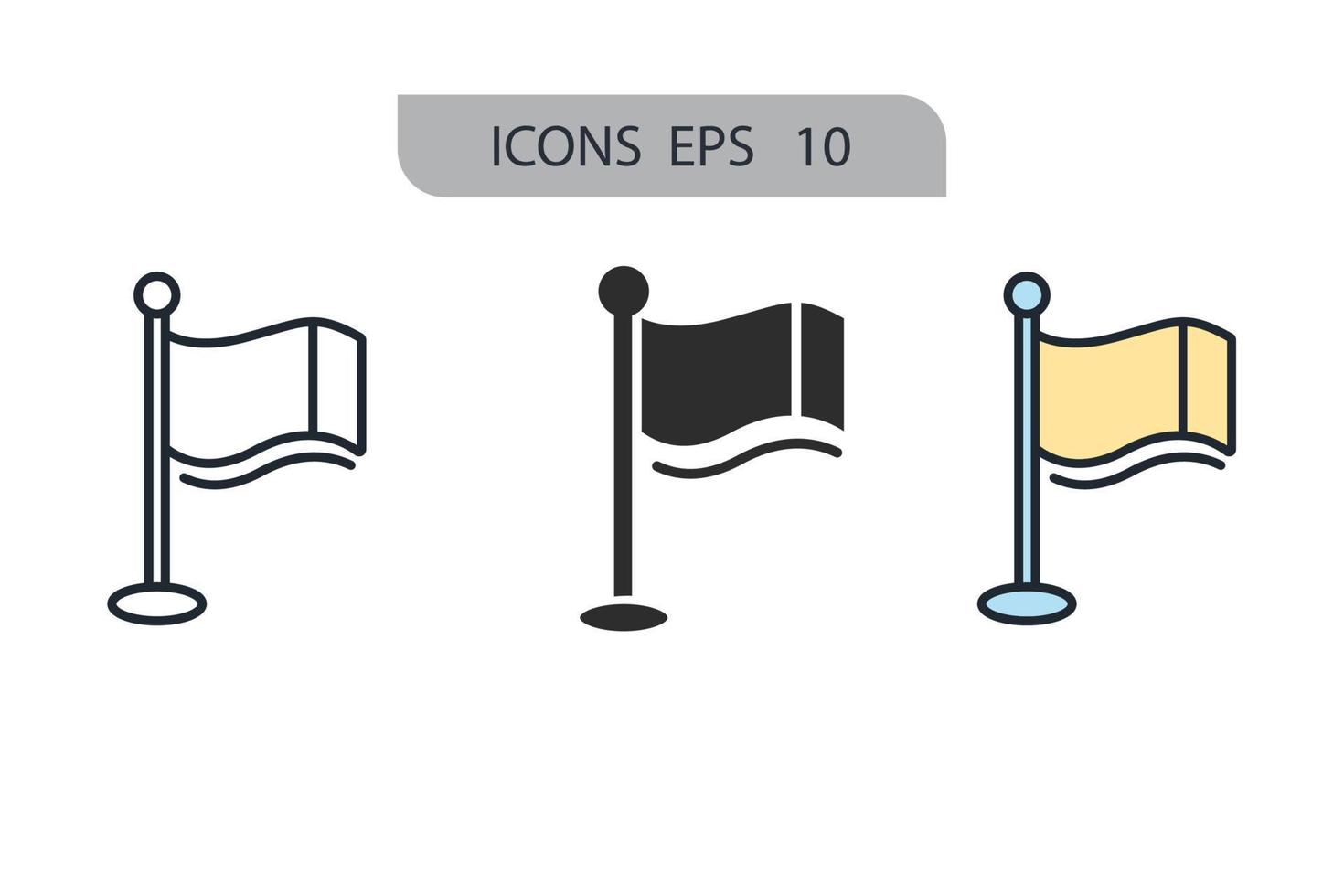 iconos de bandera símbolo elementos vectoriales para web infográfico vector