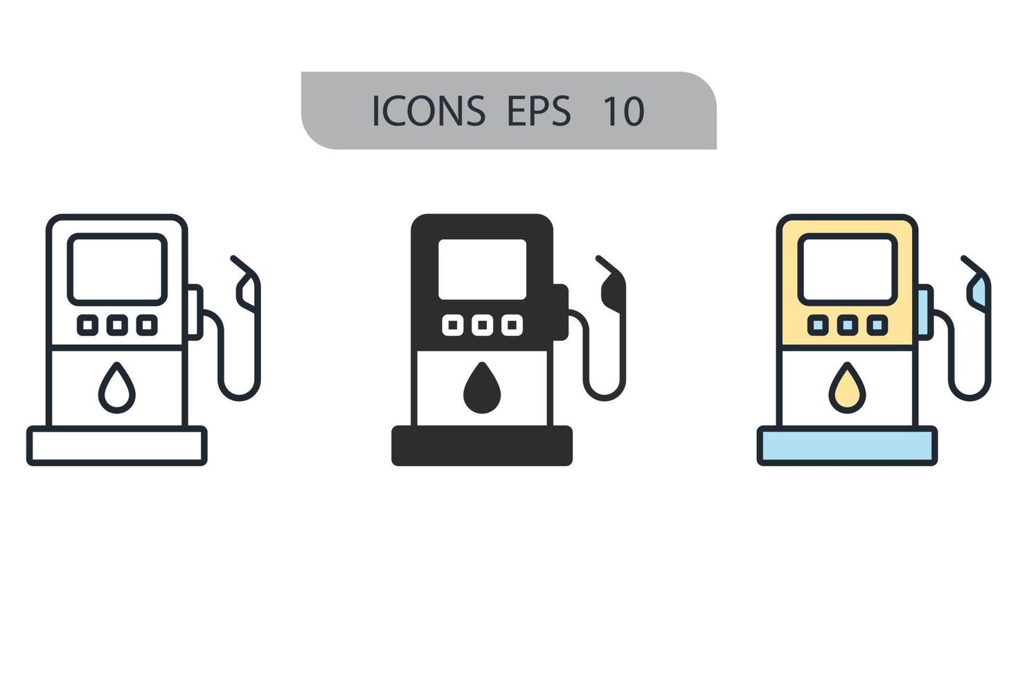Gas station icons  symbol vector elements for infographic web