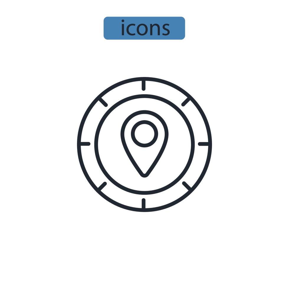 iconos de marcador de posición símbolo elementos vectoriales para web infográfico vector