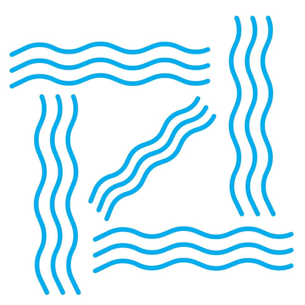 cartel neo-geométrico colorido. líneas torcidas azules sobre un fondo blanco. onda abstracta. plantilla geométrica para póster, volante, pancarta, póster, imagen de fondo. ilustración vectorial vector