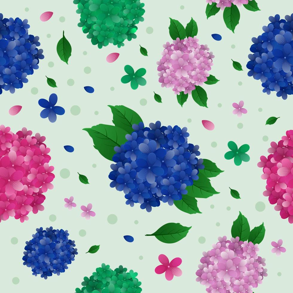 Hydrangeas Seamless Background vector