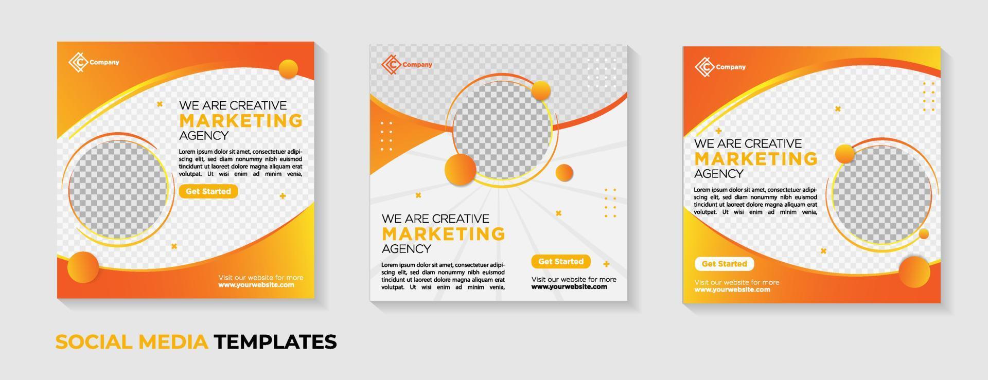 social media template for promotion business vector