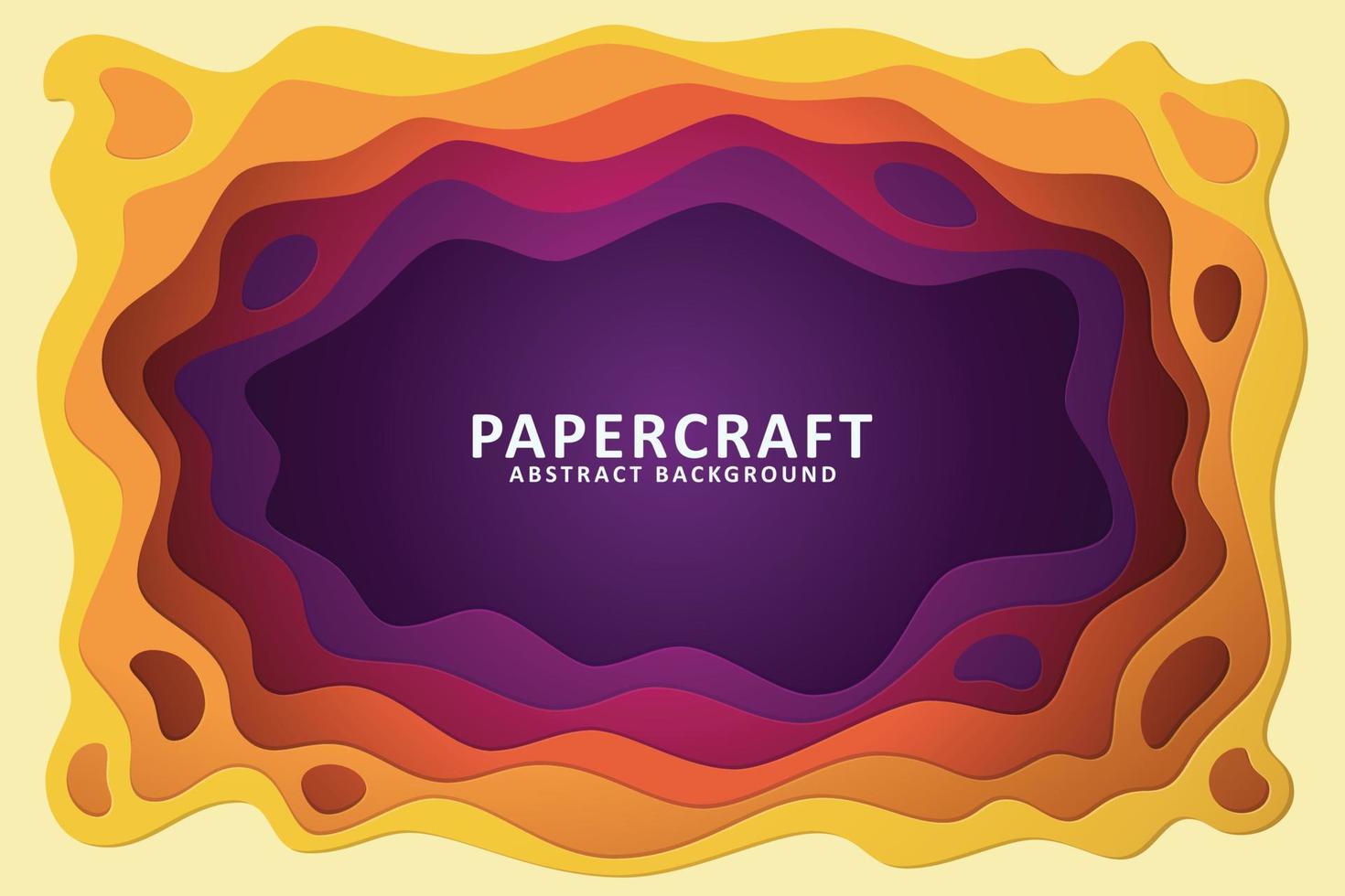 Abstract background with paper cut shape vector