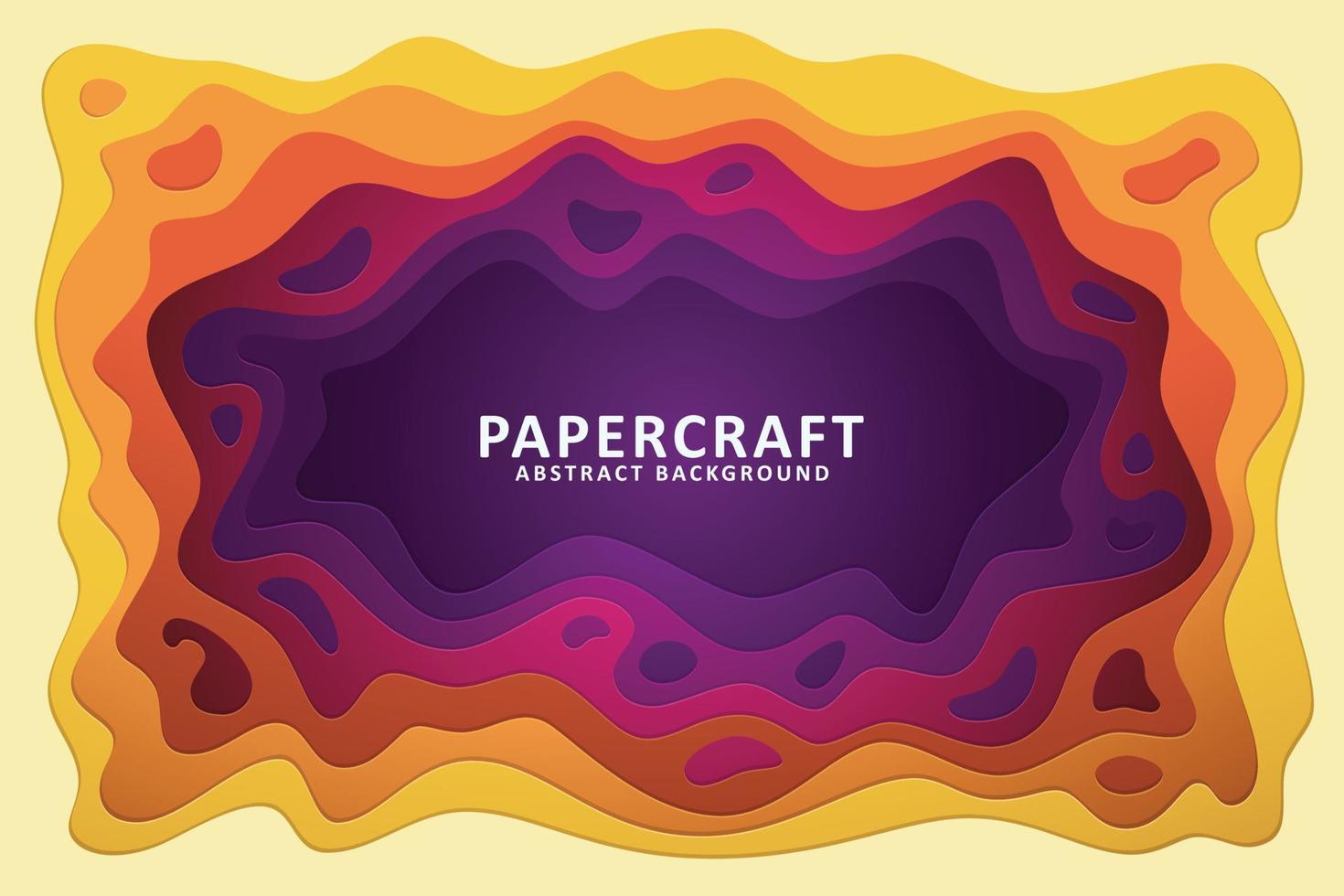 Abstract background with paper cut shape vector