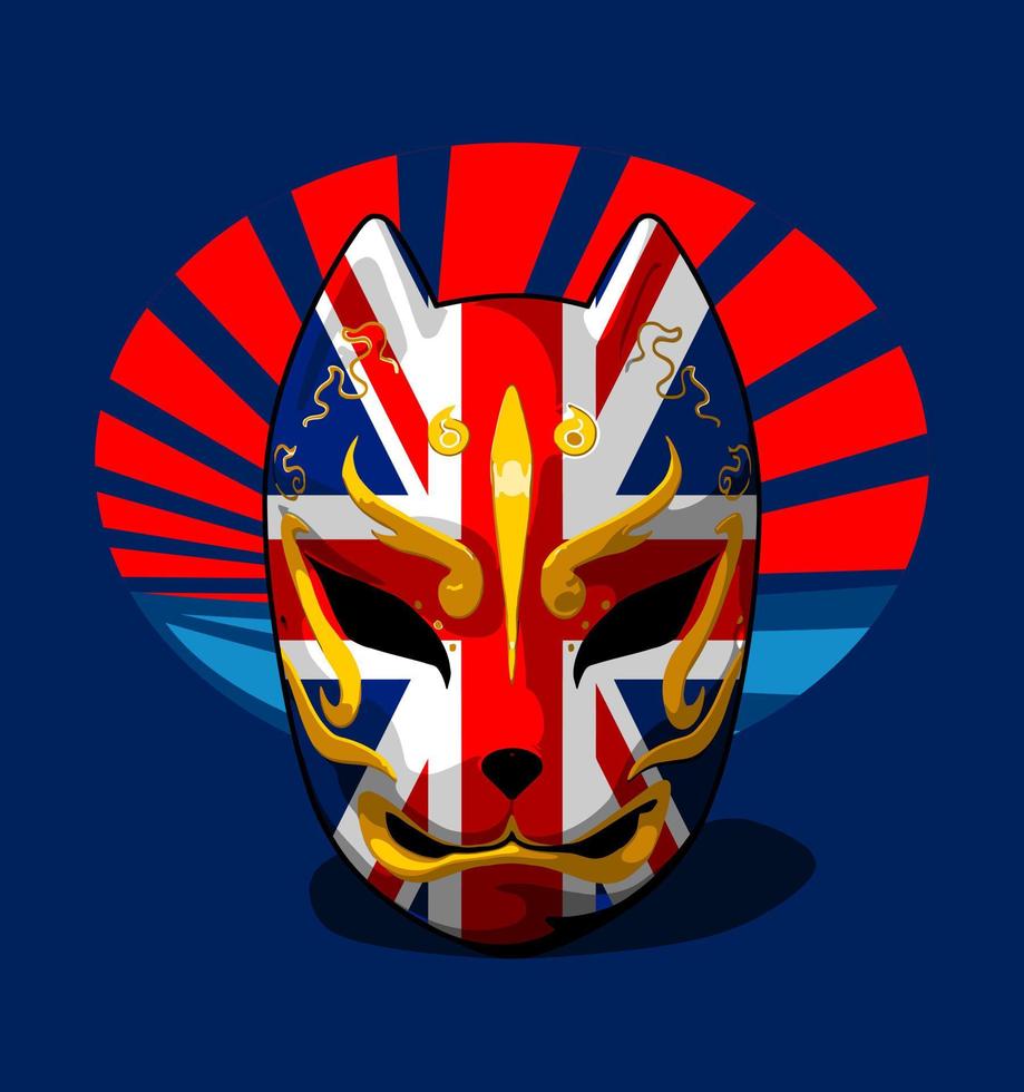 Japanese traditional mask vector
