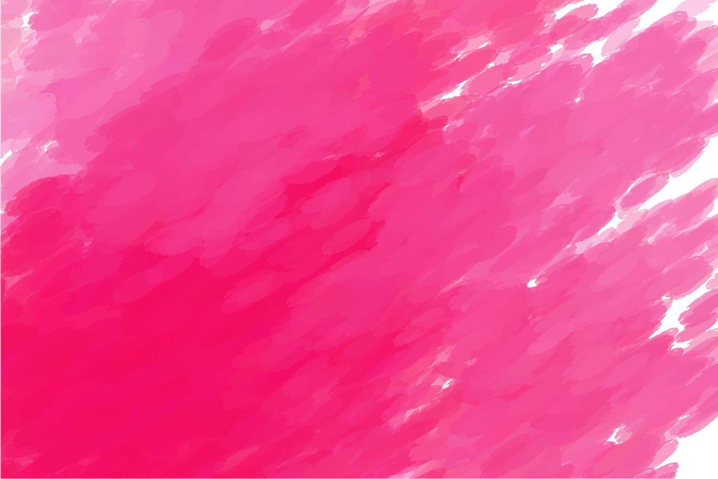 Watercolor background, juicy colors with pronounced strokes on a white canvas, pink color vector