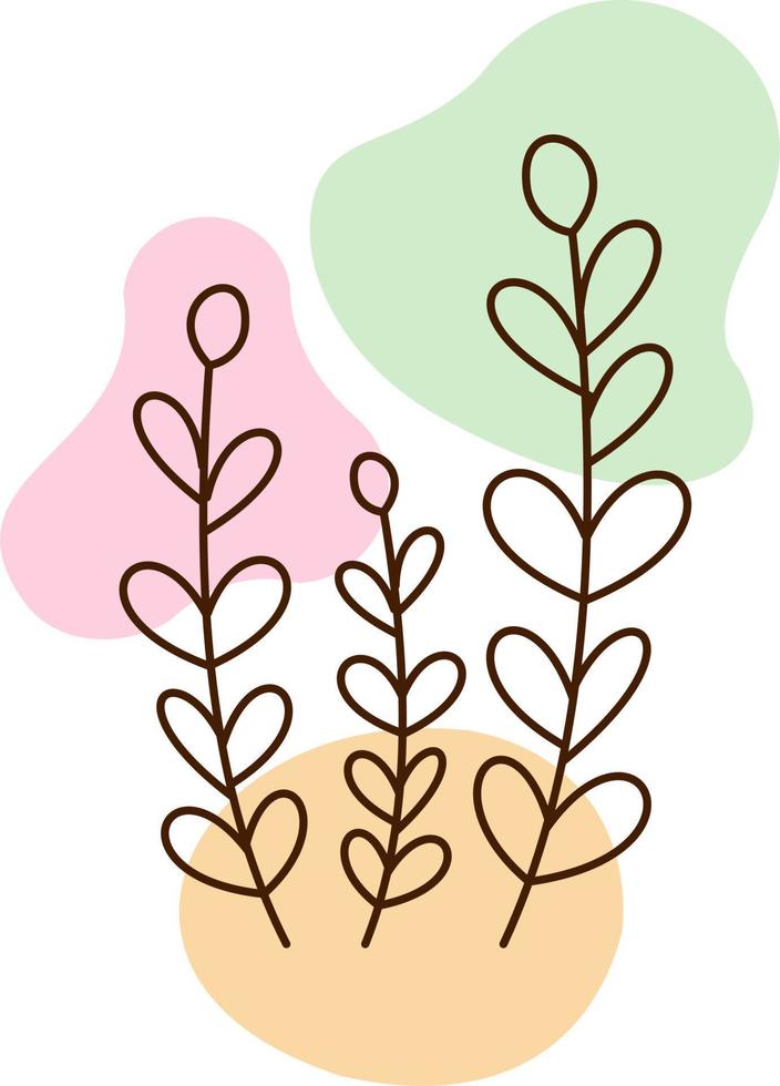 Decorative Aesthetic Flower Outline vector