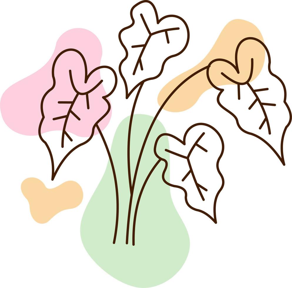 Decorative Aesthetic Flower Outline vector